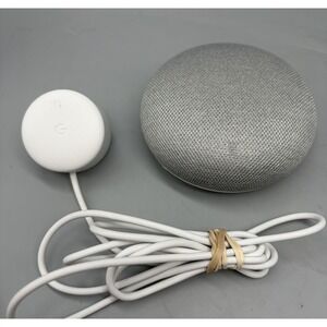 Google Home Mini Smart Speaker Assistant - Chalk (H0A)(Gen 1) - Tested